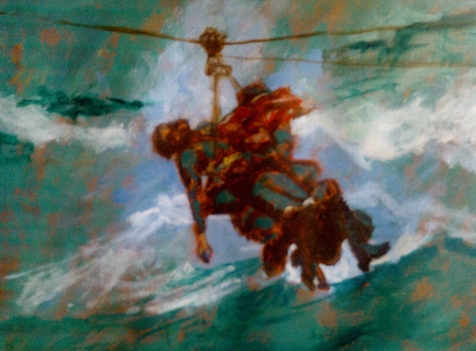 John Davey, 'Lifeline', after Winslow Homer Course: Figure Painting & Drawing